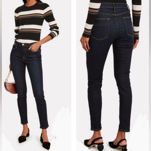 ☔️🔸️Frame Blue Le High Skinny Leg Jeans Size 6/28 - Picture 13 of 14